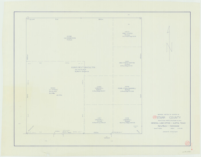63938, Starr County Working Sketch 22, General Map Collection