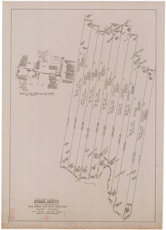 63941, Starr County Working Sketch 25, General Map Collection