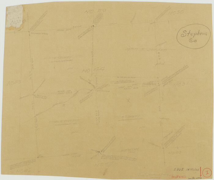 63944, Stephens County Working Sketch 1, General Map Collection