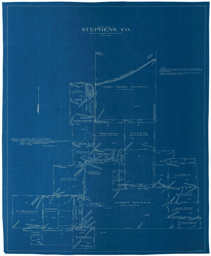63947, Stephens County Working Sketch 4, General Map Collection
