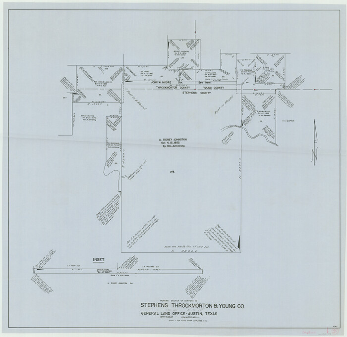63958, Stephens County Working Sketch 15, General Map Collection