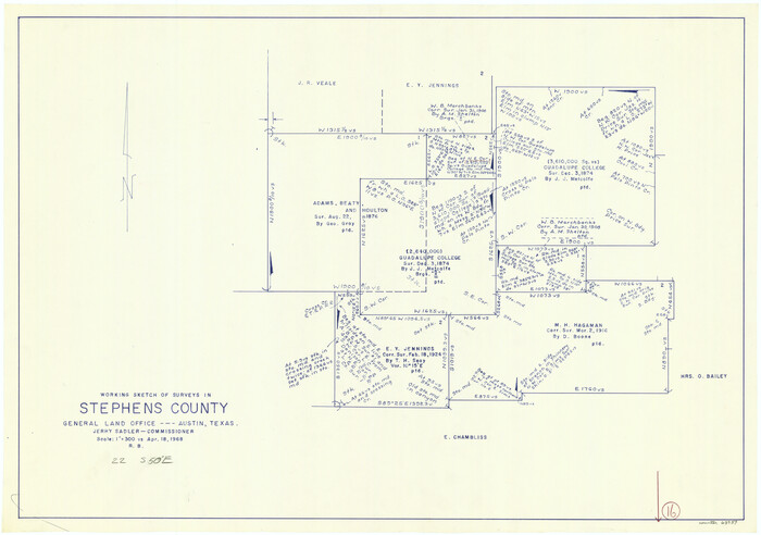 63959, Stephens County Working Sketch 16, General Map Collection