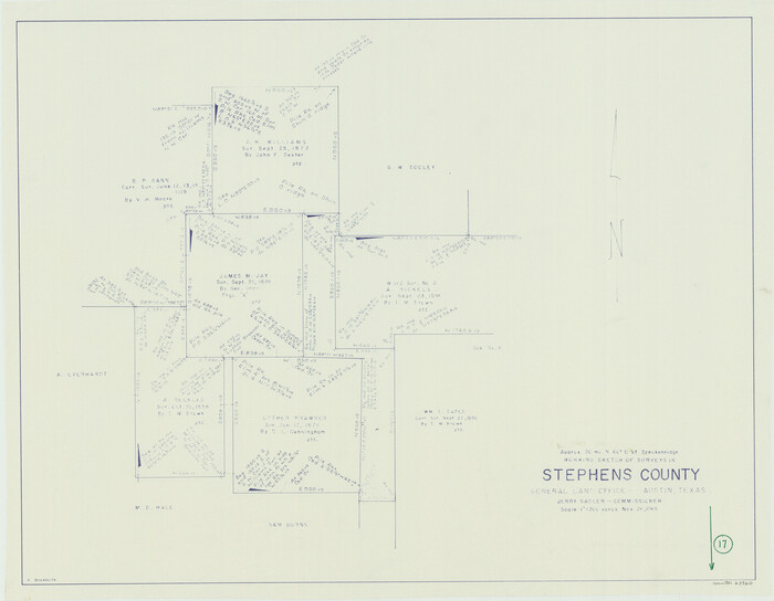 63960, Stephens County Working Sketch 17, General Map Collection