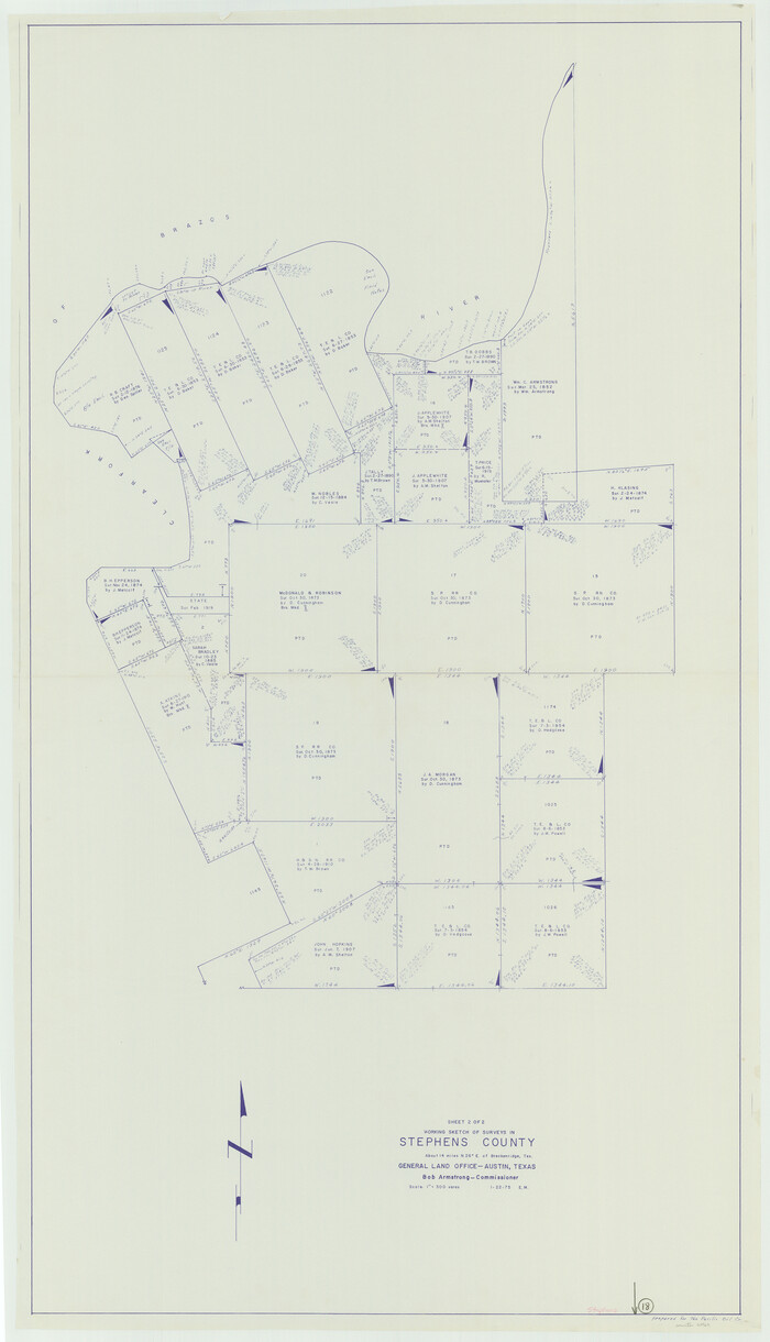63961, Stephens County Working Sketch 18, General Map Collection