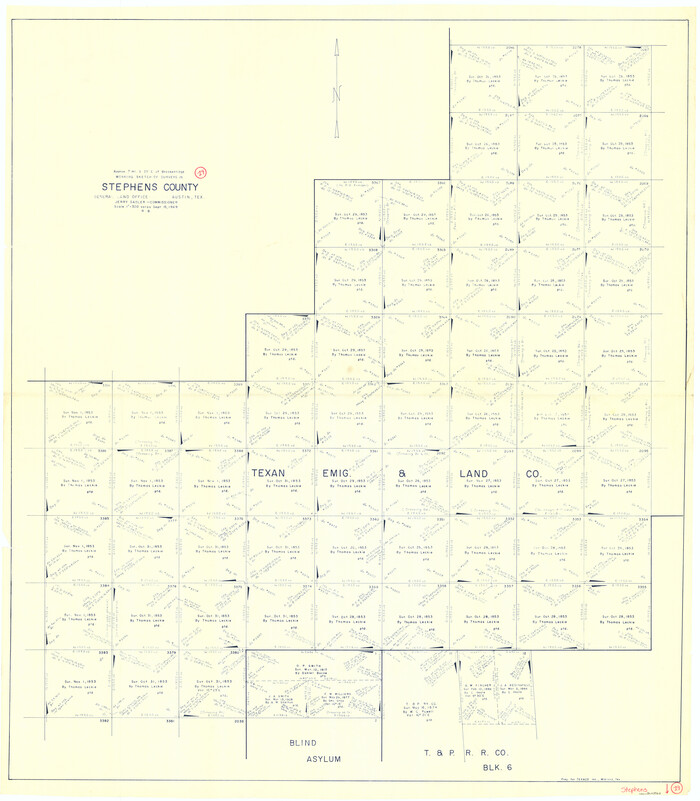 63962, Stephens County Working Sketch 19, General Map Collection