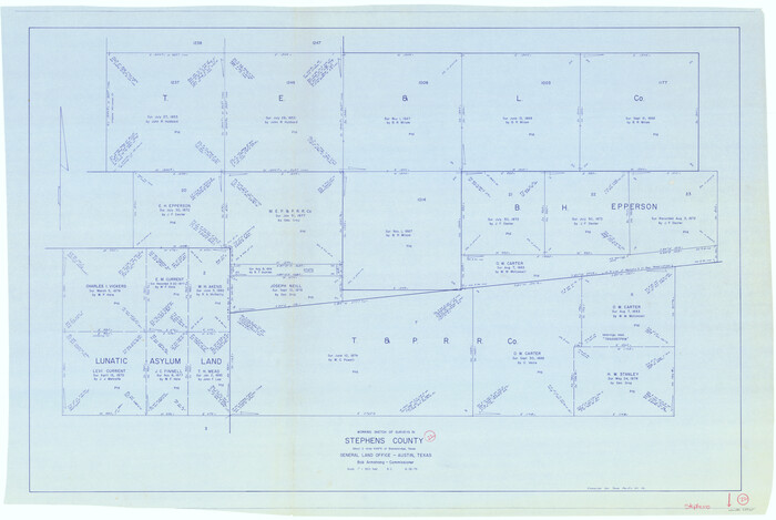 63965, Stephens County Working Sketch 22, General Map Collection