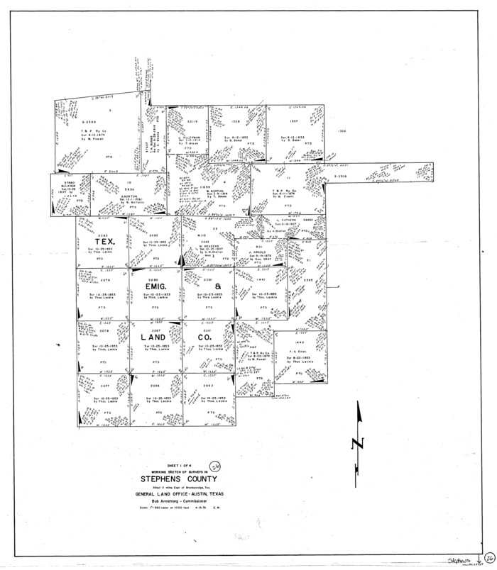 63969, Stephens County Working Sketch 26, General Map Collection