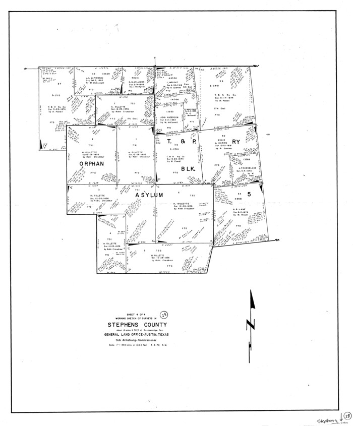 63971, Stephens County Working Sketch 28, General Map Collection