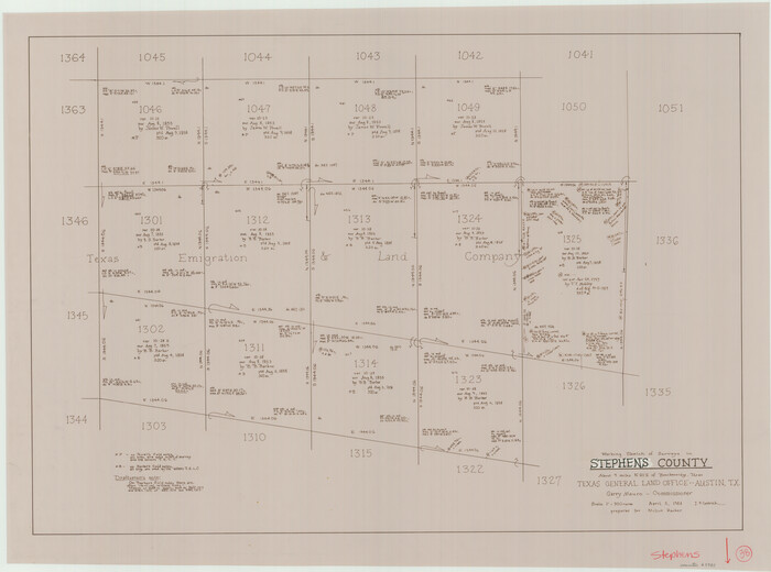 63981, Stephens County Working Sketch 38, General Map Collection