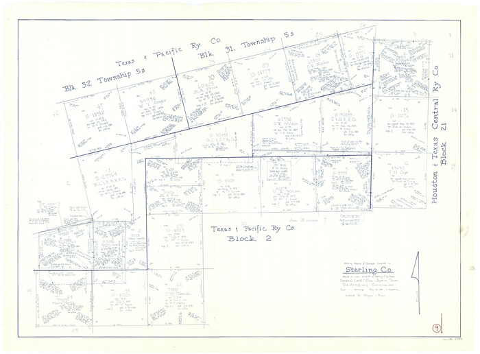 63991, Sterling County Working Sketch 9, General Map Collection