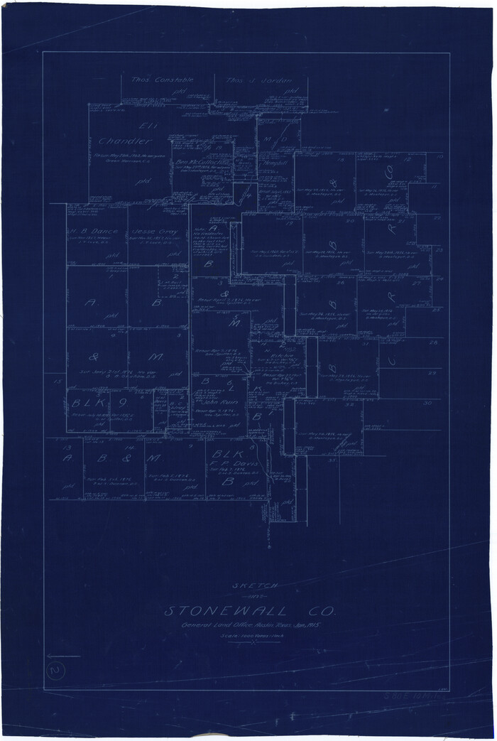 63996, Stonewall County Working Sketch 2, General Map Collection