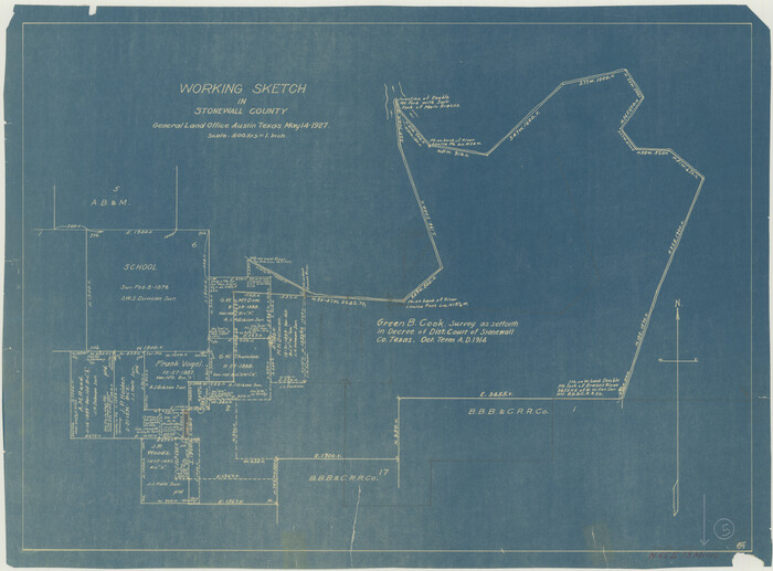 63999, Stonewall County Working Sketch 5, General Map Collection