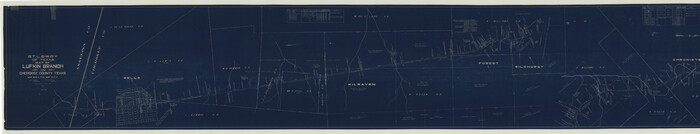 64016, St. L. S-W. Ry. of Texas Map of Lufkin Branch in Cherokee County Texas, General Map Collection