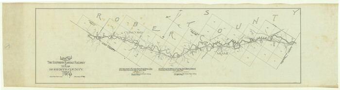 64037, Location of the Southern Kansas Railway of Texas, Roberts County, Texas, General Map Collection
