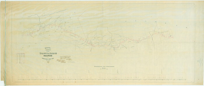 64046, Map of the Property traversed by the Trinity & Sabine Railroad from Fortieth Mile to Ogden, Texas, General Map Collection