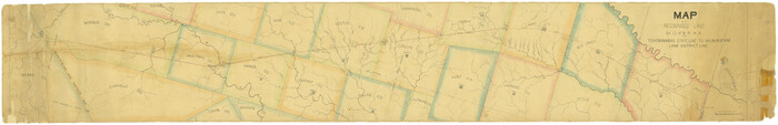 64053, Map of the Recognised Line M. El. P. & P. R.R. from Texas & Arkansas State Line to Milam & Bexar Land District Line, General Map Collection