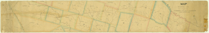 64053, Map of the Recognised Line M. El. P. & P. R.R. from Texas & Arkansas State Line to Milam & Bexar Land District Line, General Map Collection