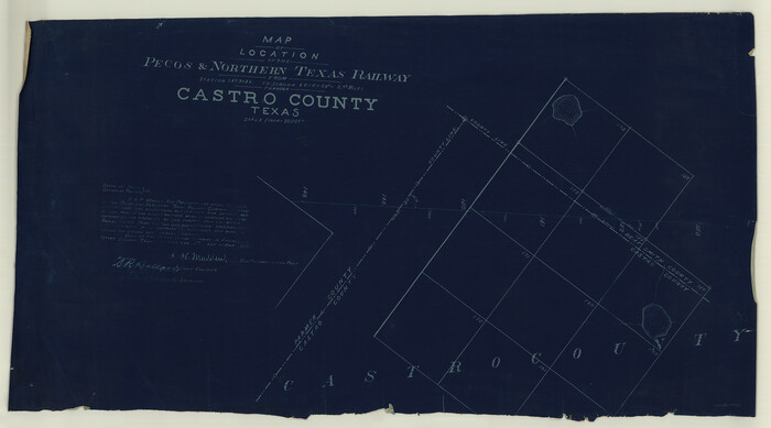 64060, Map of Location of the Pecos & Northern Texas Railway from Station 7879+36 to Station 8010+08 = 2.48 Miles through Castro County, Texas, General Map Collection