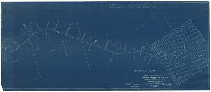 64072, Right of Way and Track Map, The Missouri, Kansas and Texas Ry. of Texas operated by the Missouri, Kansas and Texas Ry. of Texas, Henrietta Division, General Map Collection

