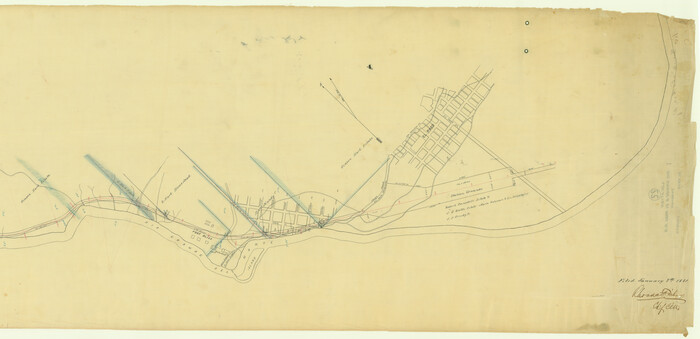 64084, [Plat of Location and Right of Way from El Paso, Tex. To New Mexico Line, Rio Grande and El Paso R. R.], General Map Collection