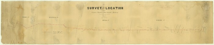 64092, Survey and Location of the Corpus Christi & Rio Grande Railway Under Charter of May 24th 1873, General Map Collection