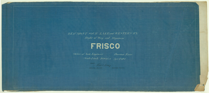 64105, Beaumont, Sour Lake and Western Ry. Right of Way and Alignment - Frisco, General Map Collection