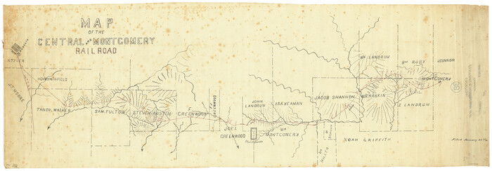 64141, Map of the Central and Montgomery Railroad, General Map Collection