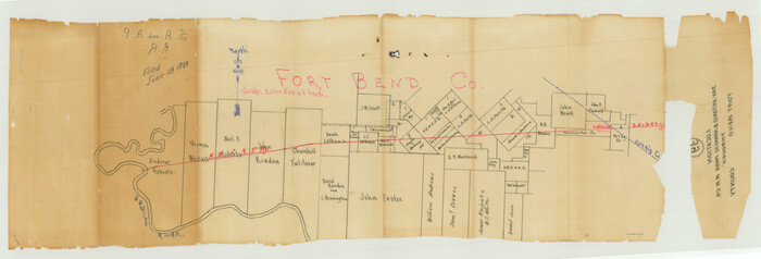 64143, San Antonio & Aransas Pass RR Co., Fort Bend County, Texas, General Map Collection