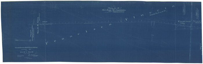 64165, St. Louis, Brownsville & Mexico Railway Location Map from Mile 80 to Mile 100, General Map Collection
