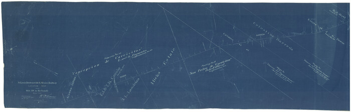 64169, St. Louis, Brownsville & Mexico Railway Location Map from Mile 120 to Rio Grande, General Map Collection
