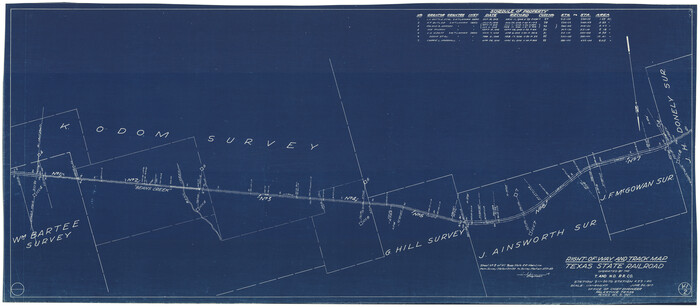 64172, Right-of-Way and Track Map, Texas State Railroad operated by the T. and N.O. R.R. Co., General Map Collection
