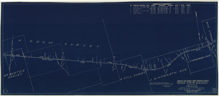 64172, Right-of-Way and Track Map, Texas State Railroad operated by the T. and N.O. R.R. Co., General Map Collection