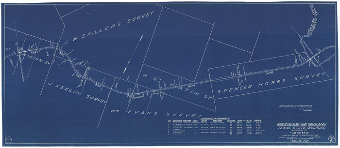64174, Right-of-Way and Track Map, Texas State Railroad operated by the T. and N. O. R.R. Co., General Map Collection
