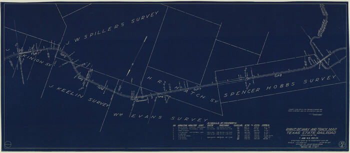 64174, Right-of-Way and Track Map, Texas State Railroad operated by the T. and N. O. R.R. Co., General Map Collection