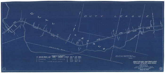 64175, Right-of-Way and Track Map, Texas State Railroad operated by the T. and N. O. R.R. Co., General Map Collection

