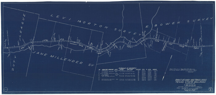 64176, Right-of-Way and Track Map, Texas State Railroad operated by the T. and N. O. R.R. Co., General Map Collection
