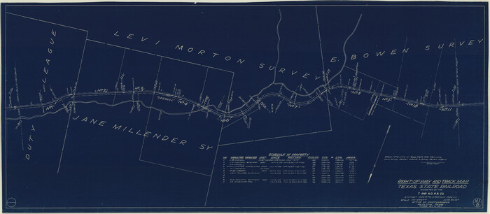64176, Right-of-Way and Track Map, Texas State Railroad operated by the T. and N. O. R.R. Co., General Map Collection