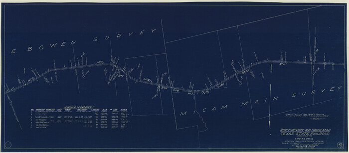 64177, Right-of-Way and Track Map, Texas State Railroad operated by the T. and N. O. R.R. Co., General Map Collection