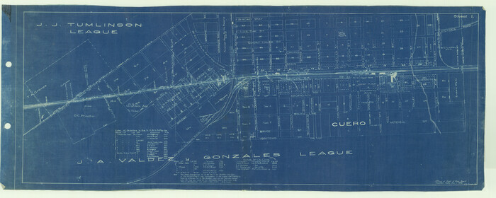 64183, [Galveston, Harrisburg & San Antonio Railroad from Cuero to Stockdale], General Map Collection