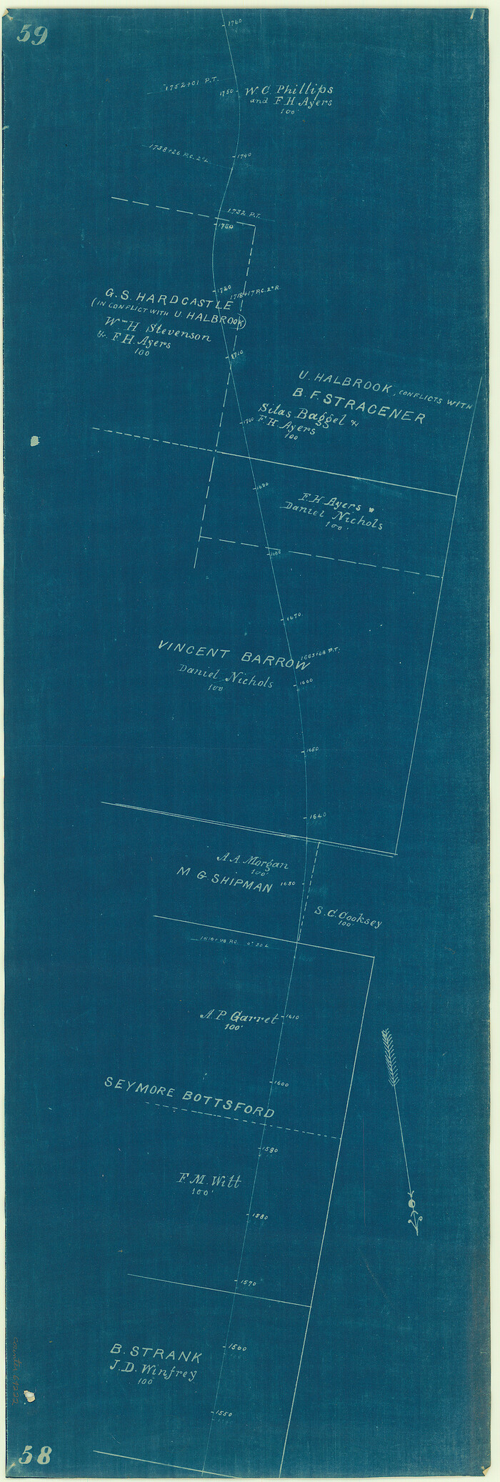 64222, [Right of Way Map, Belton Branch of the M.K.&T. RR.], General Map Collection