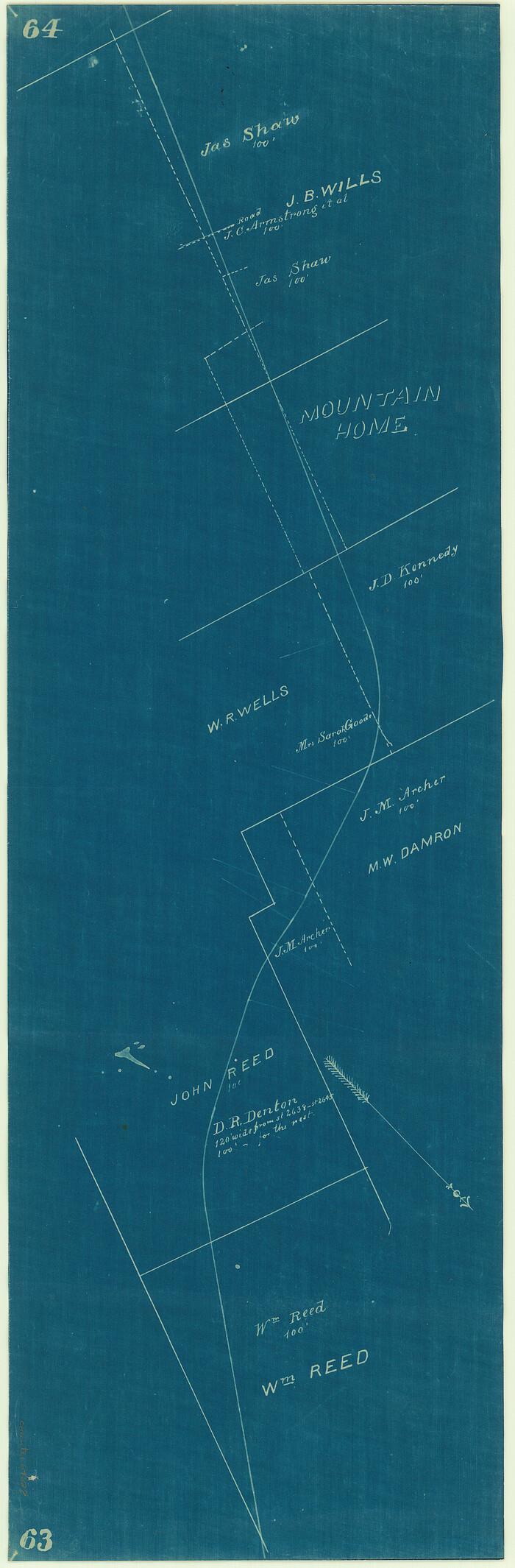 64227, [Right of Way Map, Belton Branch of the M.K.&T. RR.], General Map Collection