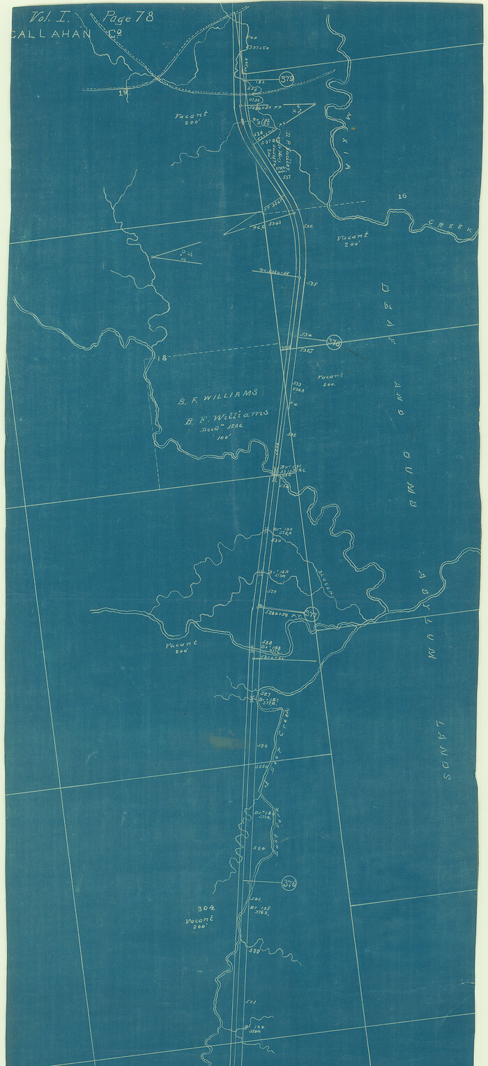64233, [Texas & Pacific Railway through Callahan County], General Map Collection