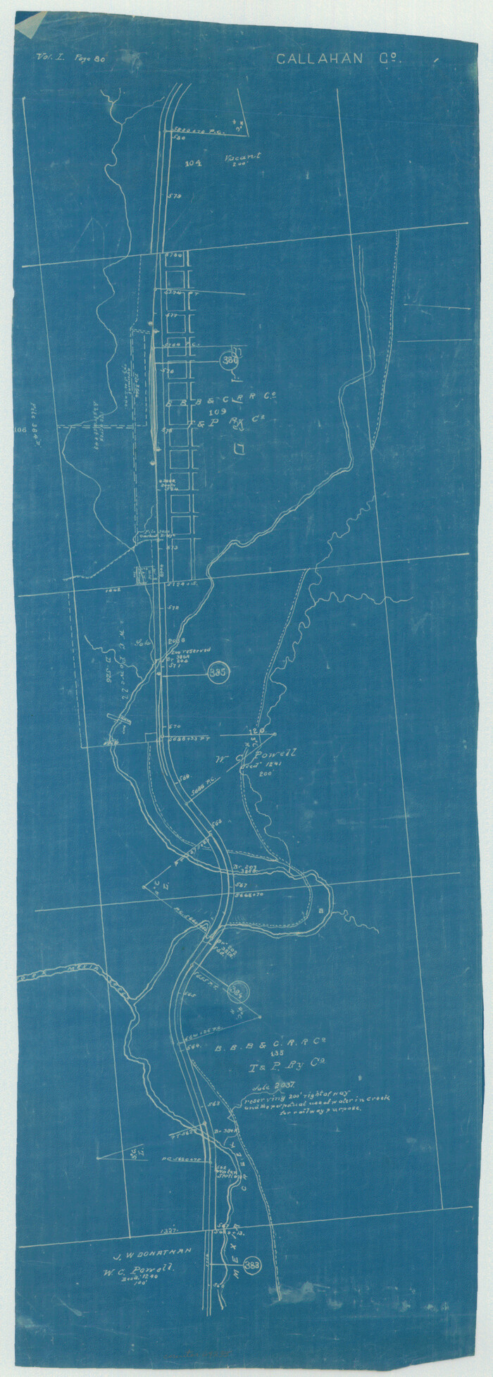 64235, [Texas & Pacific Railway through Callahan County], General Map Collection