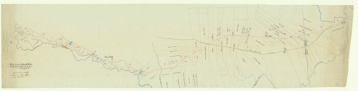 64283, Map Showing Showing San Antonio & Aransas Pass Railway from San Antonio to Wilson County Line, General Map Collection