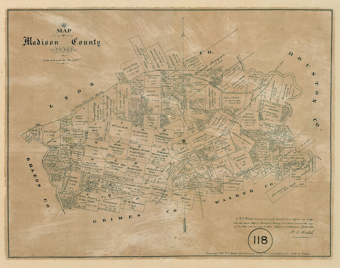 643, Map of Madison County, Texas, Maddox Collection
