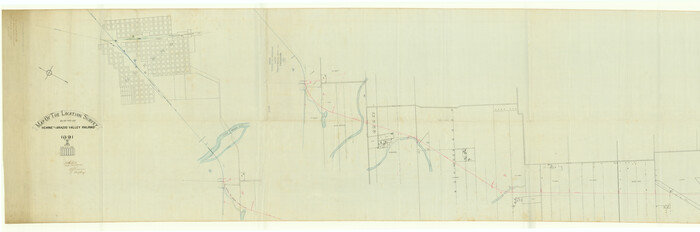 64347, Map of the Location Survey of the Hearne & Brazos Valley Railroad, General Map Collection