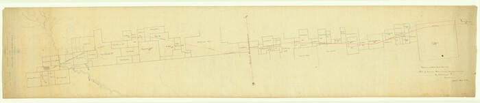 64350, East Line & Red River Railroad, Map of the Line from Sulphur Springs to Greenville, General Map Collection
