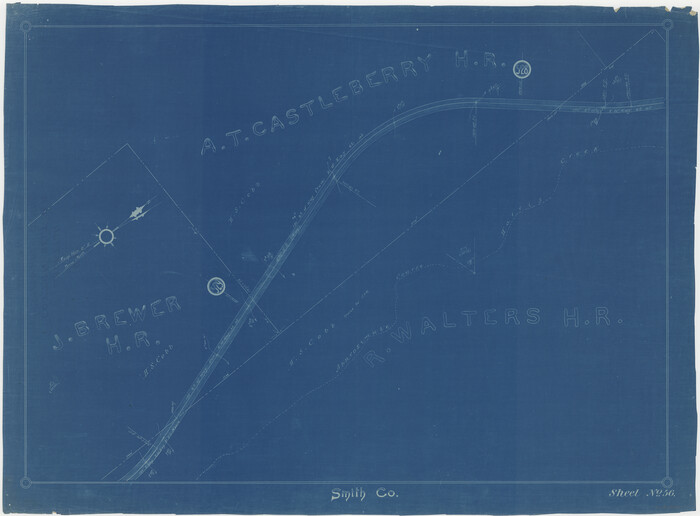 64374, [Cotton Belt, St. Louis Southwestern Railway of Texas, Alignment through Smith County], General Map Collection