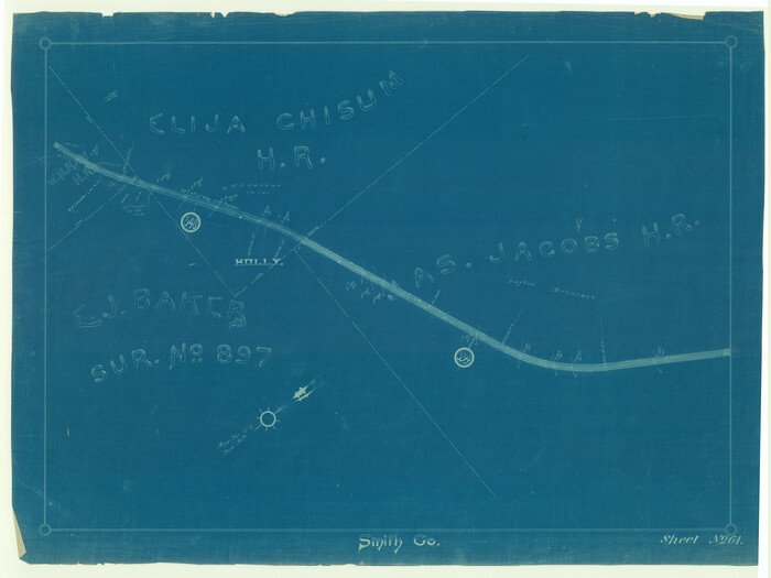 64379, [Cotton Belt, St. Louis Southwestern Railway of Texas, Alignment through Smith County], General Map Collection