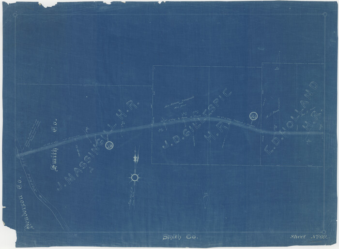 64387, [Cotton Belt, St. Louis Southwestern Railway of Texas, Alignment through Smith County], General Map Collection